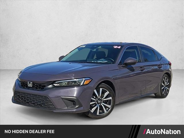 Gray 2024 Honda Civic Hatchback Hatchback Front-Wheel Drive Automatic
