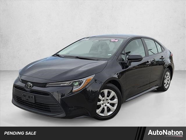 Midnight Black Metallic 2024 Toyota Corolla LE FWD Sedan Front-Wheel Drive Continuously Variable Transmission