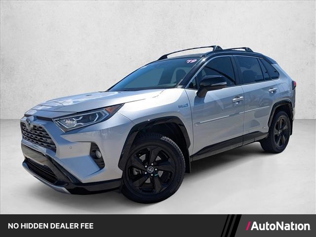 Silver Sky Metallic w/Black Roof 2019 Toyota RAV4 Hybrid SUV / Crossover All-Wheel Drive Automatic
