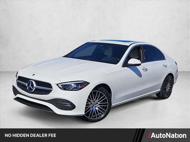 Polar White 2025 Mercedes-Benz C-Class Sedan Rear-Wheel Drive Automatic
