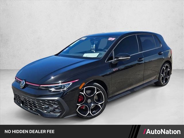 Mythos Black Metallic 2025 Volkswagen Golf GTI Autobahn FWD Hatchback Front-Wheel Drive Automatic