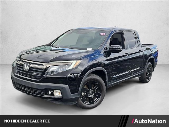 Crystal Black Pearl 2018 Honda Ridgeline Pickup Truck All-Wheel Drive 6-Speed Automatic