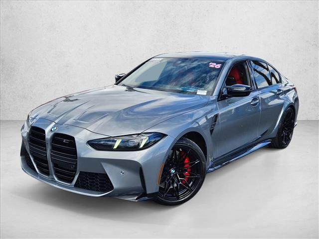 Gray (Skyscraper Grey Metallic) 2026 BMW M3 Competition xDrive Sedan All-Wheel Drive Automatic