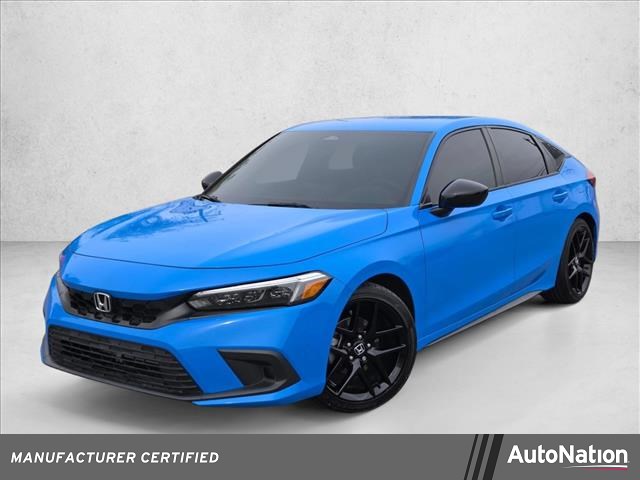 Boost Blue Pearl 2024 Honda Civic Hatchback Sport FWD Hatchback Front-Wheel Drive Continuously Variable Transmission