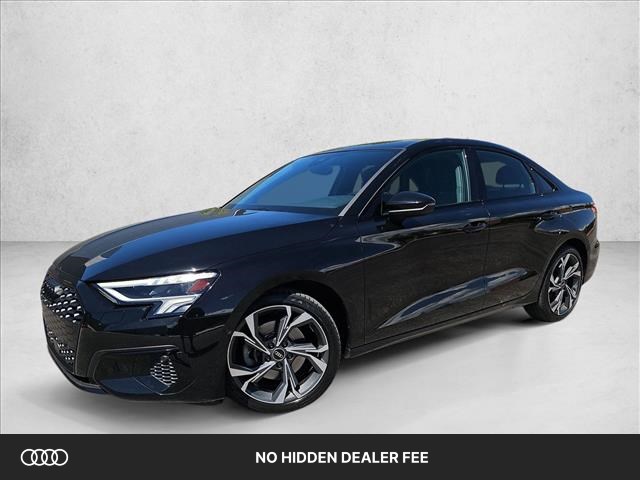 Black 2023 Audi A3 Sedan Front-Wheel Drive Automatic