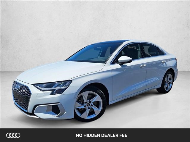 Glacier White Metallic 2022 Audi A3 Sedan Front-Wheel Drive Automatic