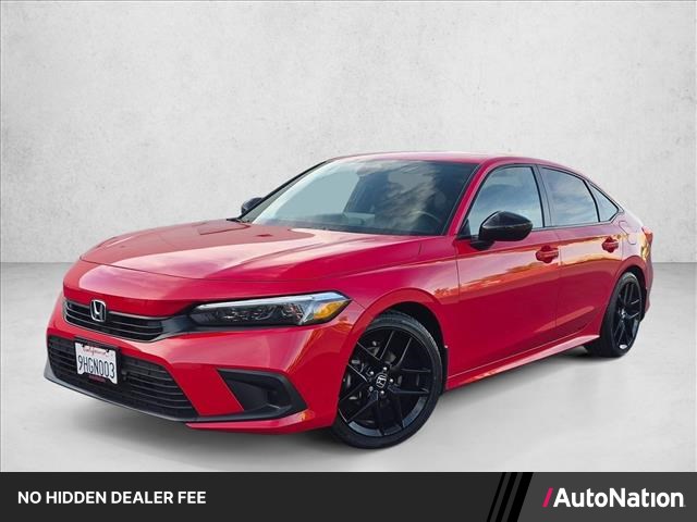 Rallye Red 2022 Honda Civic Sedan Front-Wheel Drive Automatic