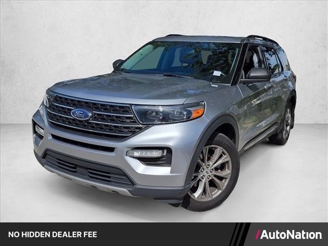 Iconic Silver Metallic 2022 Ford Explorer SUV / Crossover Rear-Wheel Drive Automatic