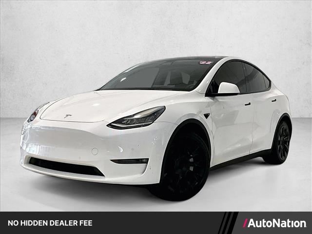 Pearl White Multi-Coat 2022 Tesla Model Y SUV / Crossover All-Wheel Drive Automatic