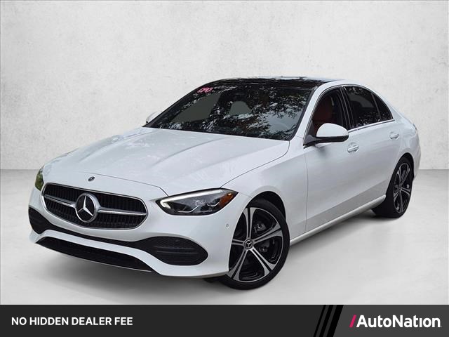 Polar White 2025 Mercedes-Benz C-Class Sedan Rear-Wheel Drive Automatic