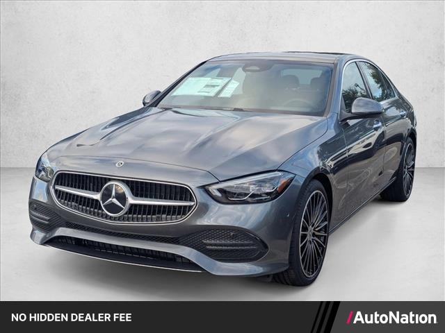 Gray (Selenite Grey Metallic) 2026 Mercedes-Benz C-Class C 300 RWD Sedan Rear-Wheel Drive Automatic