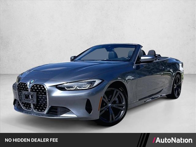 Bluestone Metallic 2021 BMW 4 Series Convertible Rear-Wheel Drive Automatic