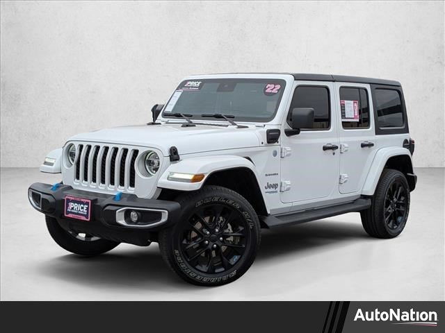 Bright White Clearcoat 2022 Jeep Wrangler 4xe Sahara 4WD SUV / Crossover Four-Wheel Drive 8-Speed Automatic