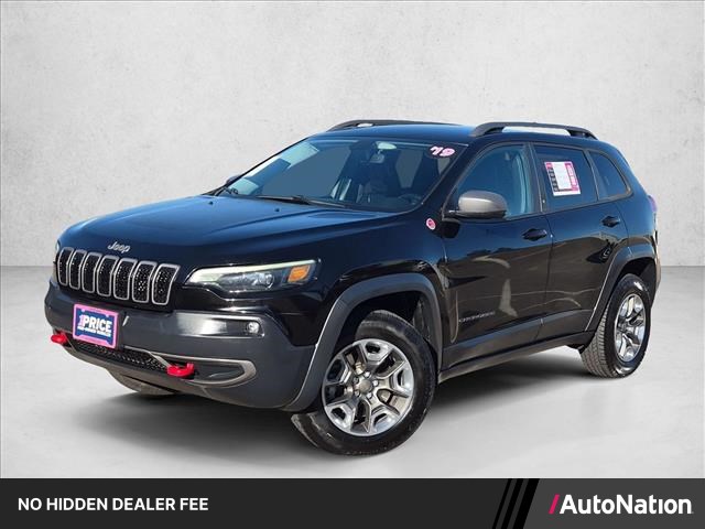 Diamond Black Crystal Pearlcoat 2019 Jeep Cherokee SUV / Crossover Four-Wheel Drive 9-Speed Automatic