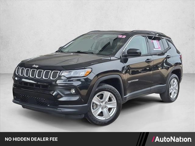 Diamond Black Crystal Pearlcoat 2022 Jeep Compass SUV / Crossover Four-Wheel Drive 9-Speed Automatic