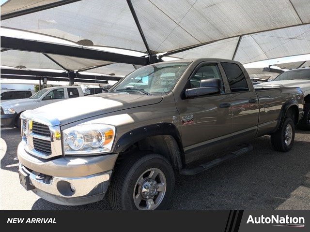 Gold 2007 Dodge RAM 3500 SLT Quad Cab 4WD Pickup Truck Four-Wheel Drive 6-Speed Automatic