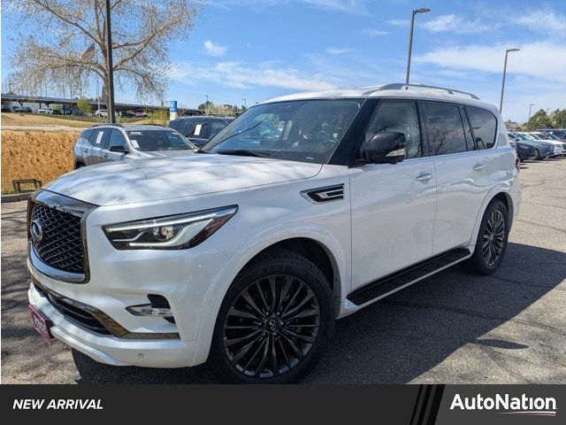 Moonstone White 2022 INFINITI QX80 Premium Select 4WD SUV / Crossover All-Wheel Drive Automatic