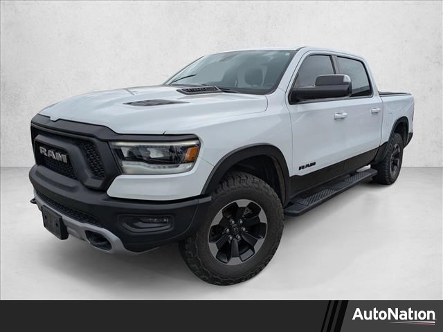 Bright White Clearcoat 2020 RAM 1500 Rebel Crew Cab 4WD Pickup Truck Four-Wheel Drive 8-Speed Automatic