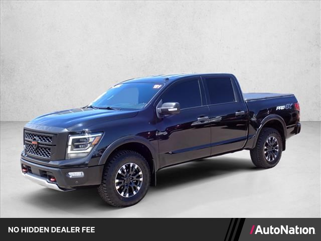 Super Black 2021 Nissan Titan Pickup Truck Four-Wheel Drive Automatic