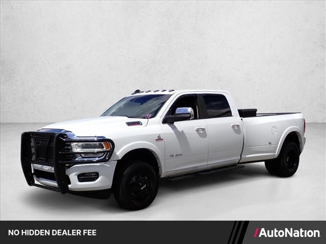 Bright White Clearcoat 2019 RAM 3500 Laramie Crew Cab LB DRW 4WD Pickup Truck Four-Wheel Drive 6-Speed Automatic