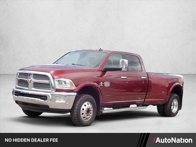 Delmonico Red Pearlcoat 2016 RAM 3500 Laramie Longhorn Crew Cab LB DRW 4WD Pickup Truck Four-Wheel Drive 6-Speed Automatic