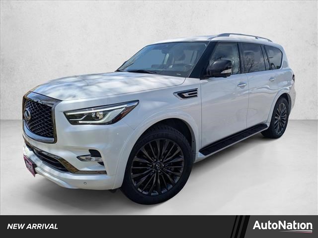 Moonstone White 2022 INFINITI QX80 Premium Select 4WD SUV / Crossover All-Wheel Drive Automatic