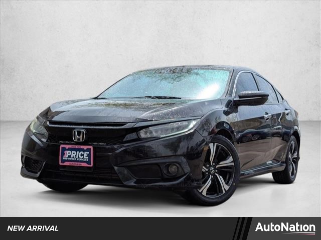 Black 2017 Honda Civic Touring Sedan Front-Wheel Drive Automatic