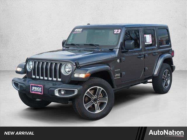 Gray (Granite Crystal Metallic Clearcoat) 2023 Jeep Wrangler Sahara 4-Door 4WD SUV / Crossover Four-Wheel Drive 8-Speed Automatic