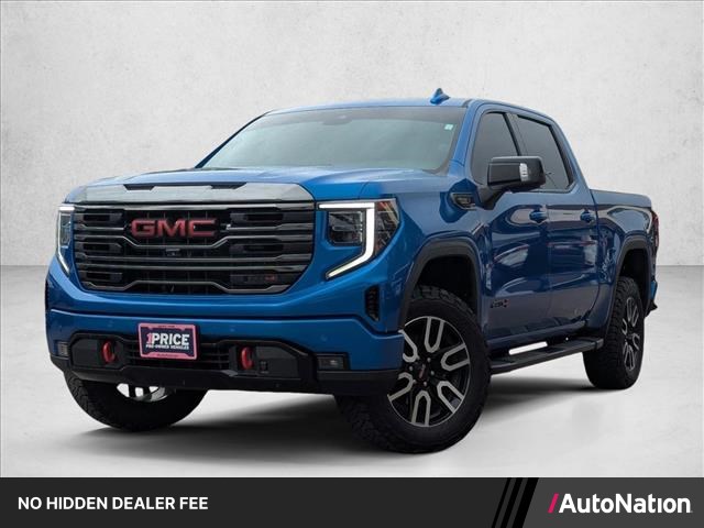 Dynamic Blue Metallic 2023 GMC Sierra 1500 AT4 Crew Cab 4WD Pickup Truck Four-Wheel Drive Automatic