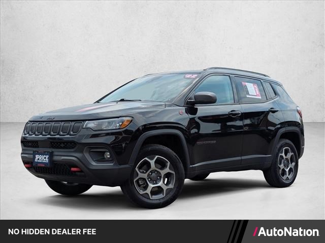 Diamond Black Crystal Pearlcoat 2022 Jeep Compass SUV / Crossover Four-Wheel Drive 9-Speed Automatic