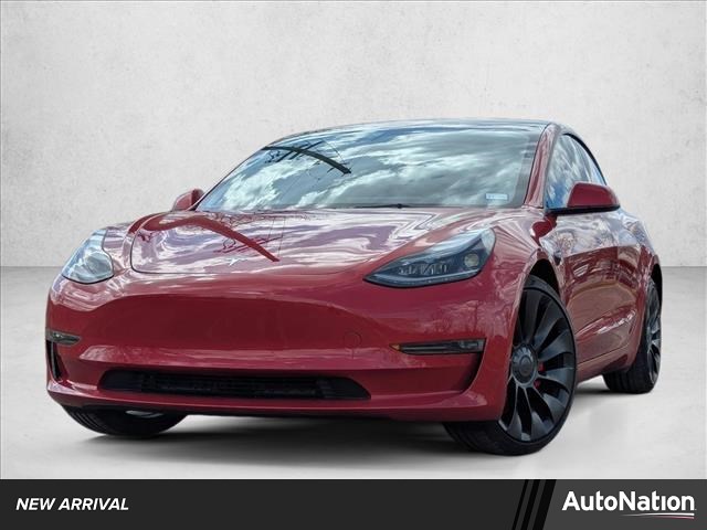 Red Multi-Coat 2023 Tesla Model 3 Performance AWD Sedan All-Wheel Drive Automatic
