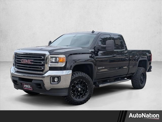 Onyx Black 2015 GMC Sierra 2500HD SLE Double Cab SB 4WD Pickup Truck Four-Wheel Drive 6-Speed Automatic