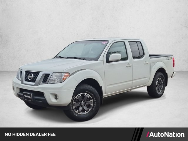 Glacier White 2017 Nissan Frontier Pickup Truck Four-Wheel Drive Automatic