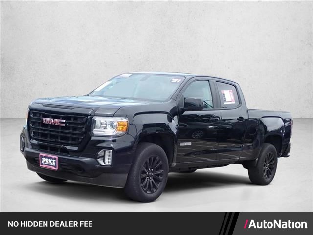 Black 2021 GMC Canyon Elevation Crew Cab 4WD Pickup Truck Four-Wheel Drive Automatic