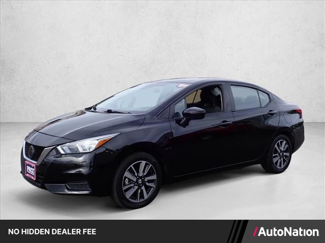 Super Black 2021 Nissan Versa Sedan Front-Wheel Drive Automatic