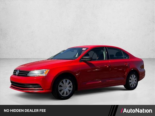 Tornado Red 2015 Volkswagen Jetta Sedan Front-Wheel Drive 6-Speed Automatic
