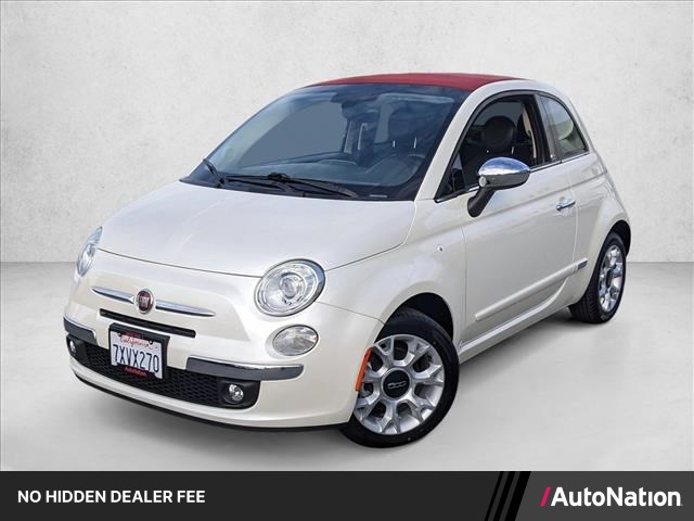 Bianco Perla (Pearl White Tri-Coat) 2017 FIAT 500 Convertible Front-Wheel Drive 6-Speed Automatic