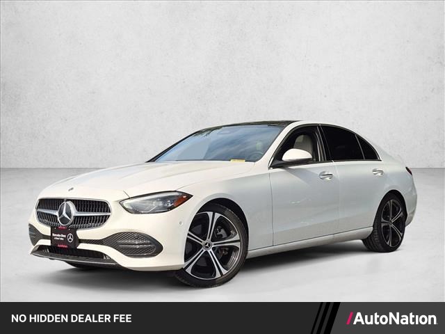 Polar White 2023 Mercedes-Benz C-Class Sedan Rear-Wheel Drive Automatic
