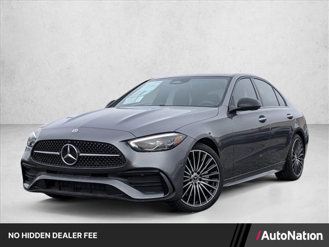 Gray (Selenite Grey Metallic) 2025 Mercedes-Benz C-Class C 300 4MATIC Sedan All-Wheel Drive Automatic