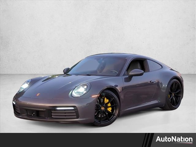 Gray (Agate Grey Metallic) 2020 Porsche 911 Carrera Coupe RWD Coupe Rear-Wheel Drive Automatic
