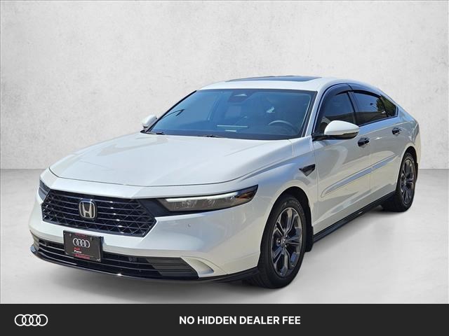White 2024 Honda Accord Hybrid Sedan Front-Wheel Drive Automatic