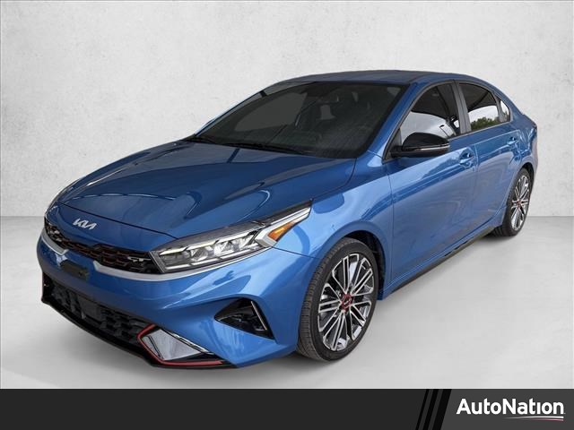 Sporty Blue 2024 Kia Forte GT FWD Sedan Front-Wheel Drive Automatic