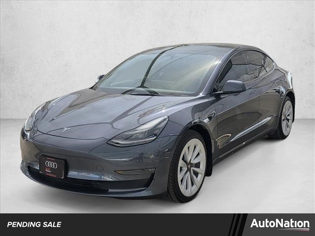 Silver/Gray 2022 Tesla Model 3 Long Range AWD Sedan All-Wheel Drive Automatic