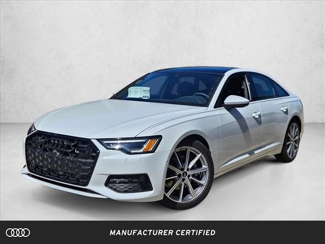 Glacier White Metallic 2025 Audi A6 quattro Premium Plus 45 TFSI Sedan All-Wheel Drive Automatic