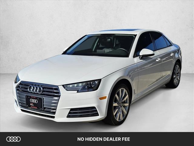 Ibis White 2017 Audi A4 Sedan Front-Wheel Drive Automatic