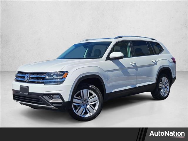 Pure White 2019 Volkswagen Atlas SE FWD with Technology SUV / Crossover Front-Wheel Drive 8-Speed Automatic