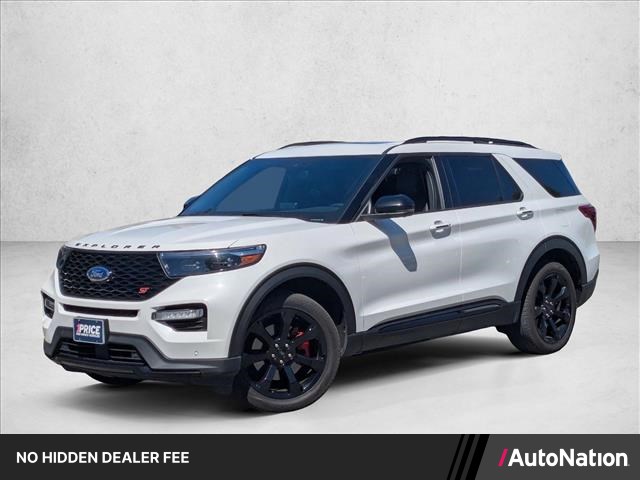 Star White Metallic Tri-Coat 2023 Ford Explorer ST AWD SUV / Crossover All-Wheel Drive Automatic