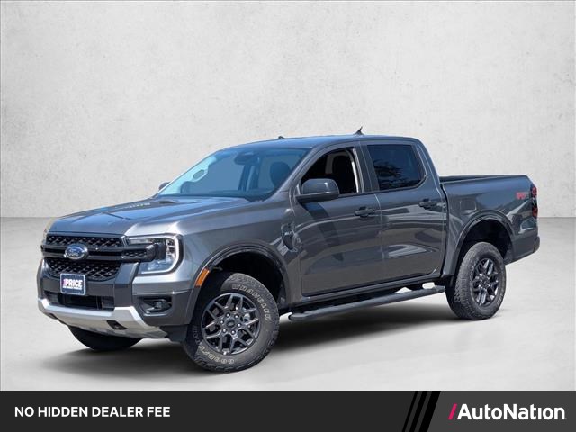 Carbonized Gray Metallic 2024 Ford Ranger XLT SuperCrew 4WD Pickup Truck Four-Wheel Drive Automatic