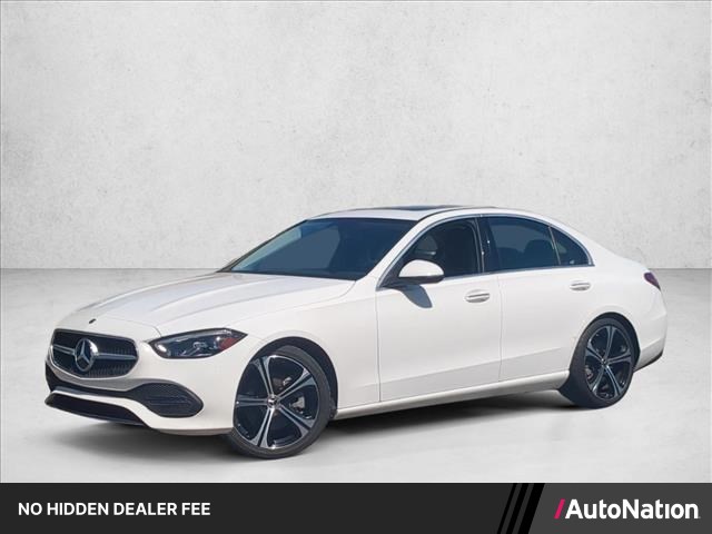 Polar White 2022 Mercedes-Benz C-Class Sedan Rear-Wheel Drive Automatic