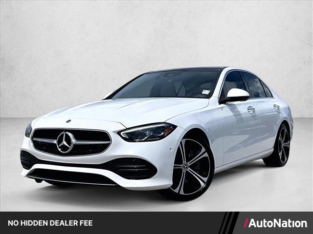 Polar White 2023 Mercedes-Benz C-Class Sedan Rear-Wheel Drive Automatic